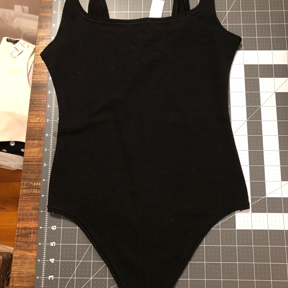 NWT PINK VS Body Suit Thong Black